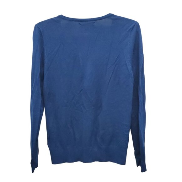 Kenneth Cole New York Women's Blue Button Front Long Sleeve Knit Cardigan Size S - Picture 4 of 4